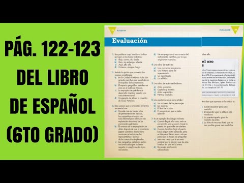 Pag 122 Y 123 Del Libro De Espanol Sexto Grado Youtube