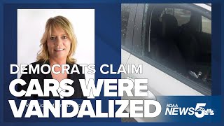Colorado Democrats claim their cars were targets of vandalism on Election Day