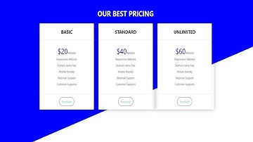 Create Pricing table Using Only HTML, CSS & BOOTSTRAP