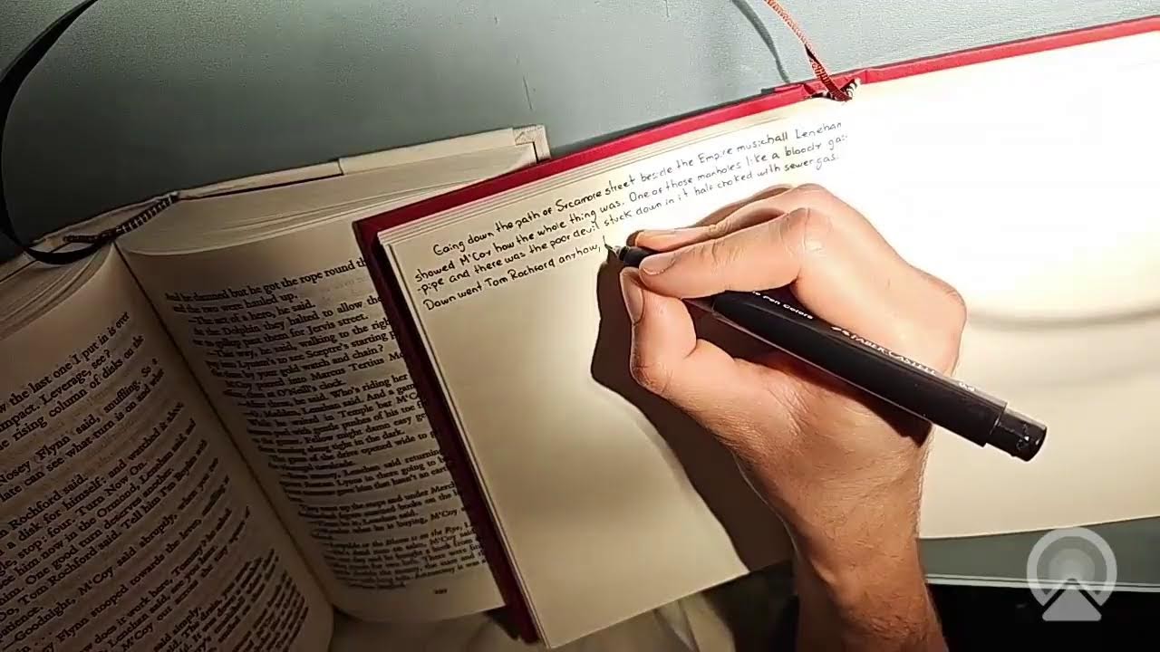 Copying Ulysses by hand. Wandering Rocks, pages 295-298