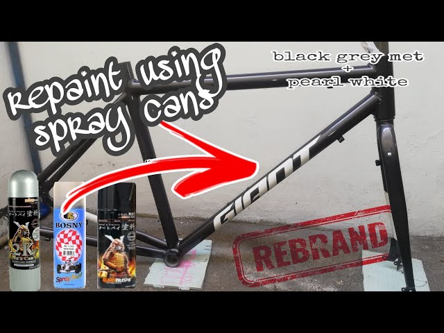 How To Paint Bike Frame Using Bosny Spray Can Flat Black 