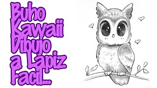 Como dibujar un buho kawaii || Dibujos bonitos || Dibujo a lápiz