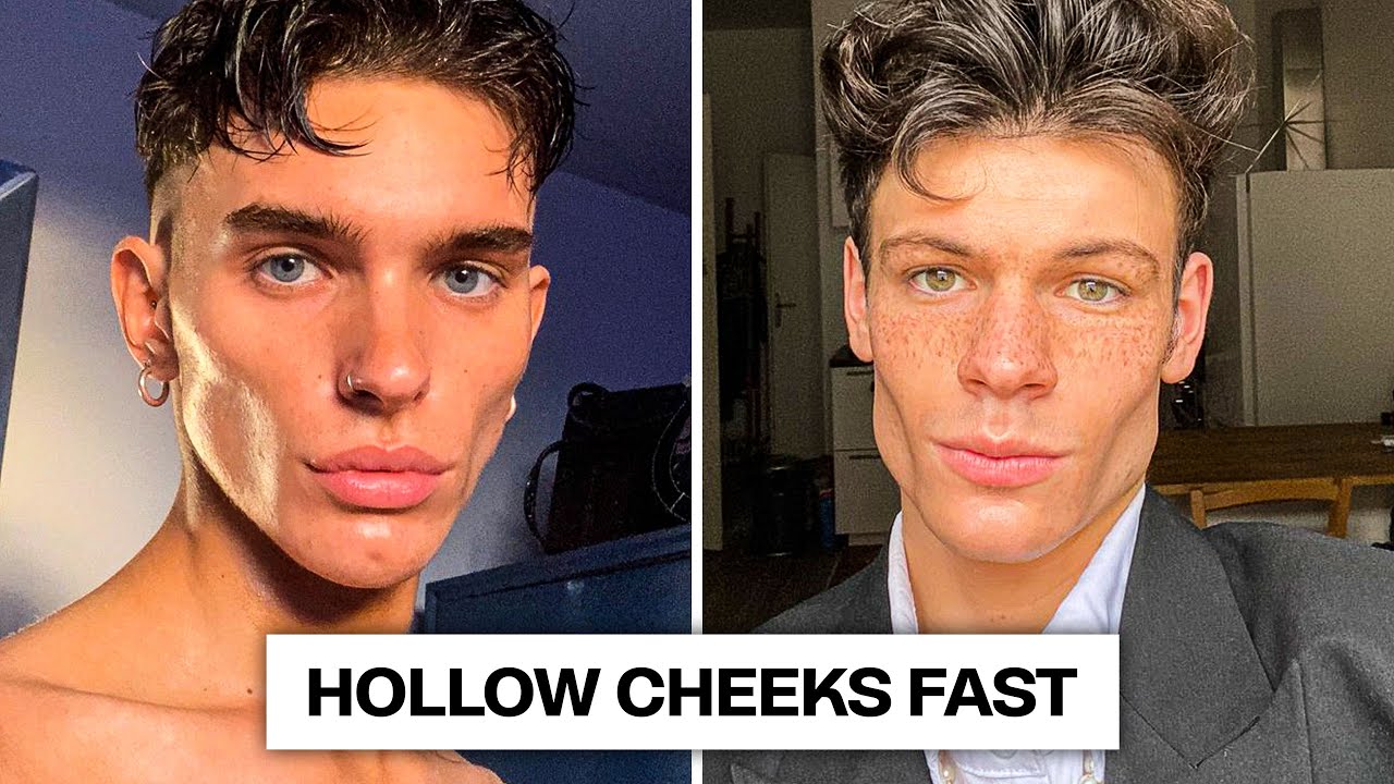 how to get hollow cheeks for guys (fast) - YouTube