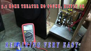 Home Theater Sound Problem, 5.1 Home Theater No Sound, Home Theater Humming Sound Problem, Speaker