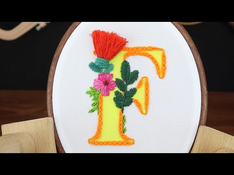 ¡FÁCIL para principiantes! ??BORDADO Y PINTURA TEXTIL LETRA F