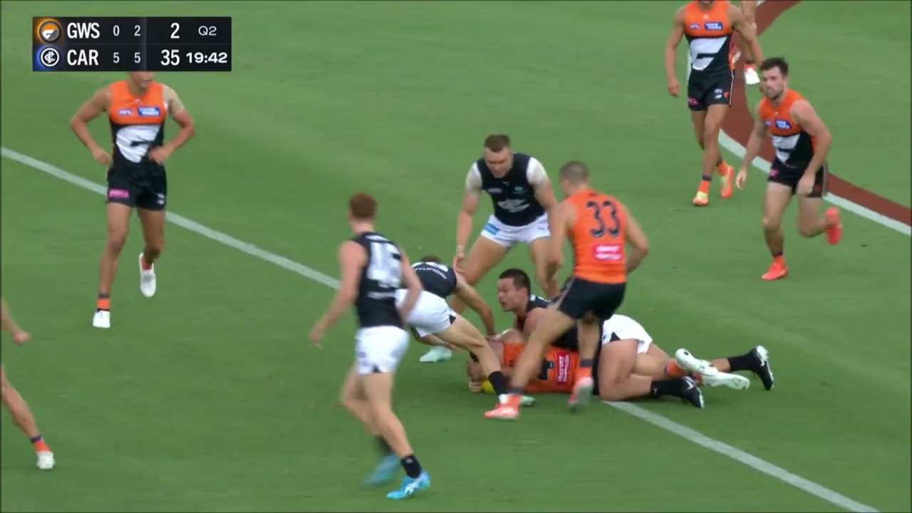 Jack Silvagni - Highlights - AFL 2025 Community Series - Carlton @ GWS Giants
