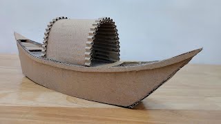 Cara Membuat Rumah Perahu Romantis dari Kardus - Proyek DIY dari Kardus