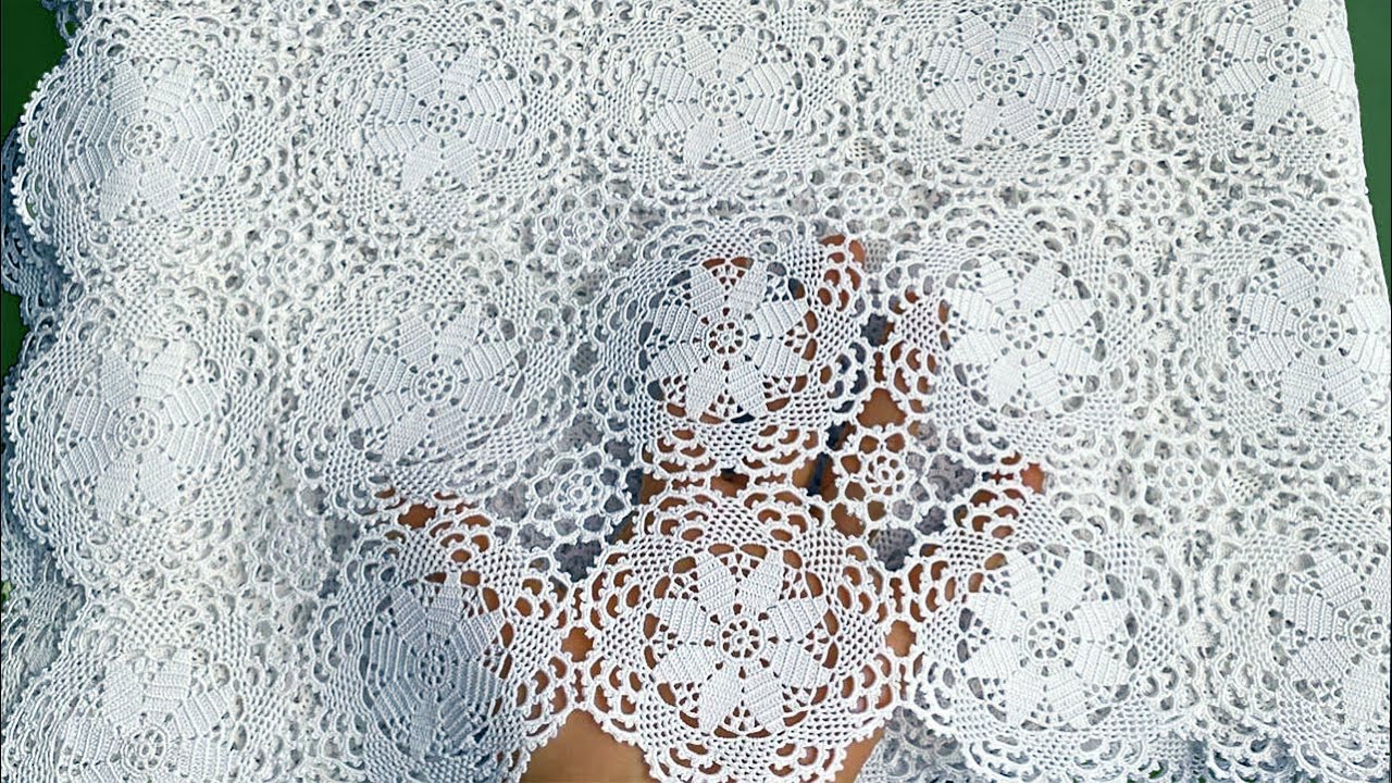 Easy Doily Crochet Pattern✨ For Crochet Tablecloth, Crochet Blanket🧶Crochet Motif Pattern ❗❕