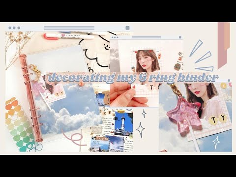 decorate my 6 ring binder with me ✨🌈 | + how to make polaroid (?)