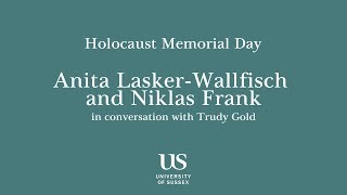 Holocaust Memorial at Sussex event 2019 - Anita Lasker-Wallfisch and Niklas Frank