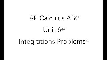 Five Questions to Review for AP Calculus AB Unit 6 Integrals