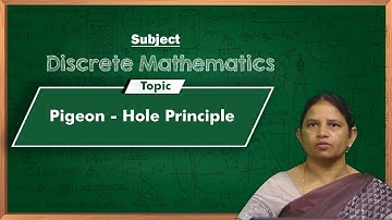 LEC40| Discrete Mathematics | Pigeon - Hole Principle by Dr. K. Pushpa Rani