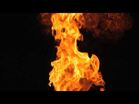 Slow Motion Fire Blaze From the Bottom Stock Video Footage