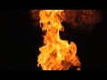 Slow motion fire blaze from the bottom stock footage