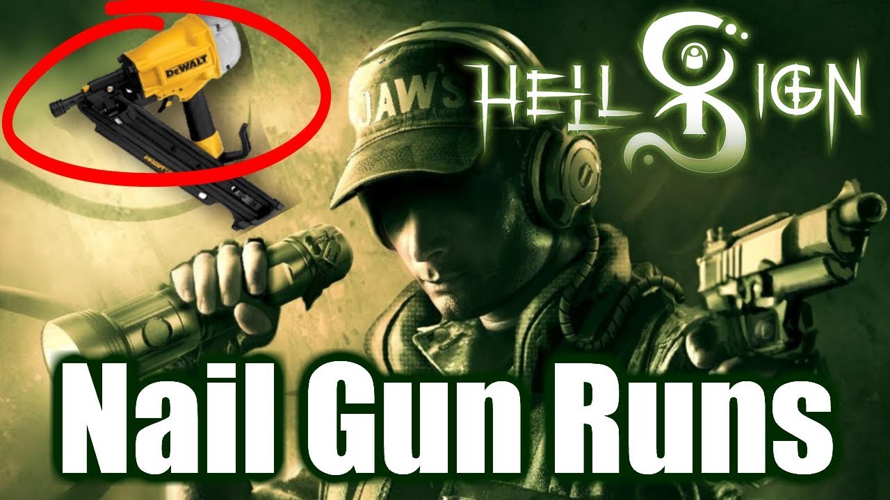 HellSign Nail Gun Only Runs! Trying Out This Awesome Pea Shooter