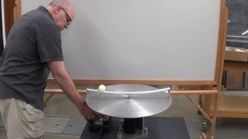 Coriolis Ball on a Rotating Track Brown University Physics Demonstration