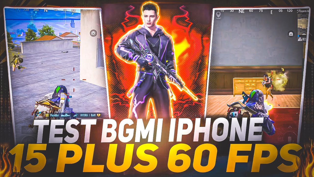 Test BGMI iPhone 15 Plus 60 Fps ! Best 5 Finger + Full Gyro | iPhone 15 ...