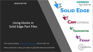 Using blocks in Solid Edge part files