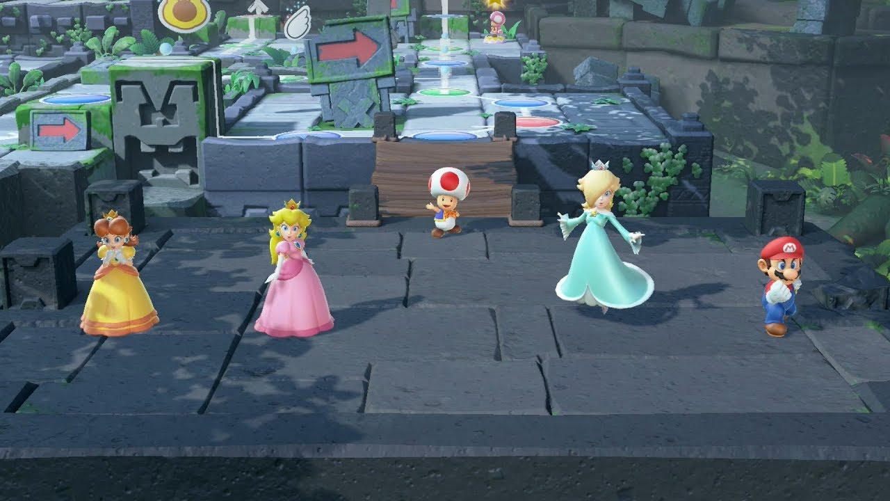 Super Mario Party #1 Whomp's Domino Ruins Daisy vs Peach vs Rosalina vs Mario