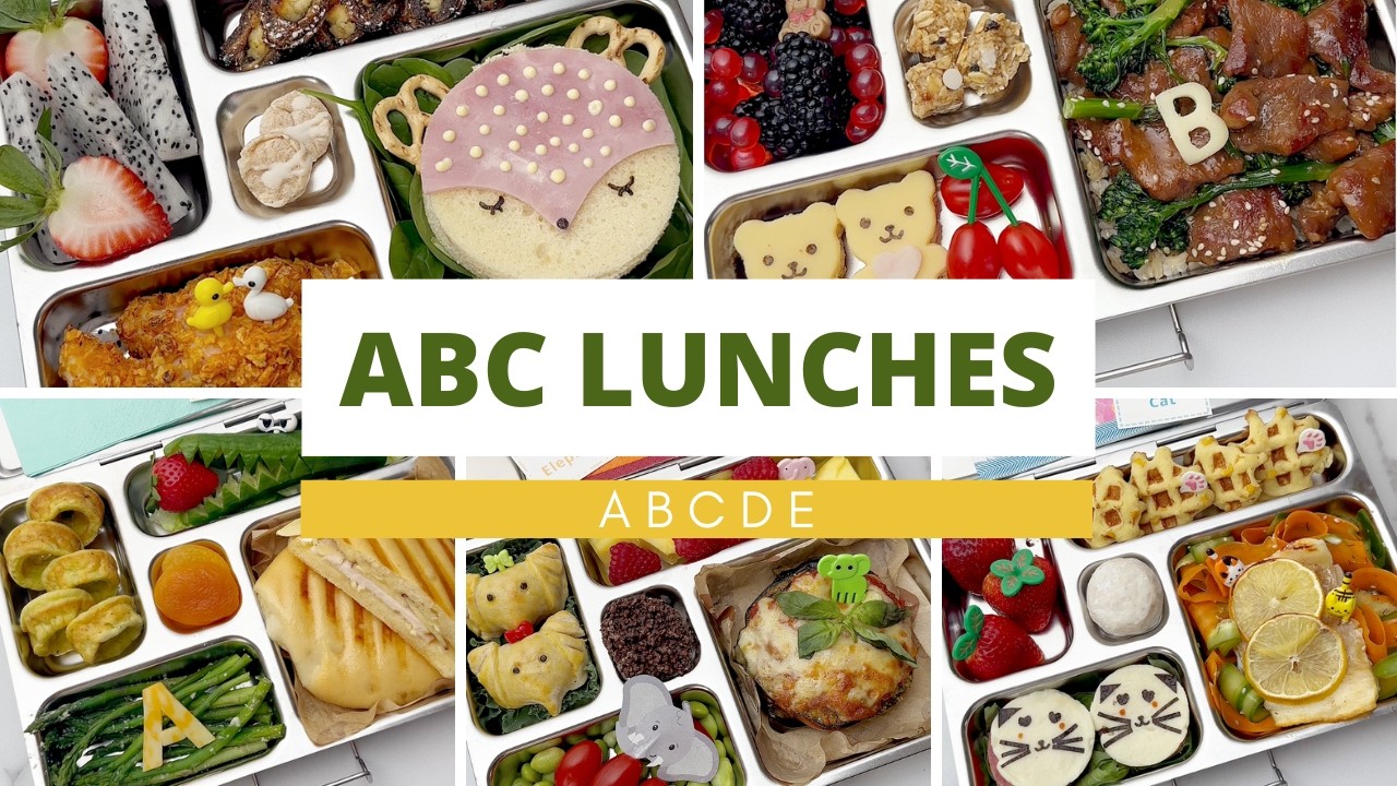 ABCDE Letters for ABC Lunches Challenge #asmr #lunchbox #mealprep #glutenfree