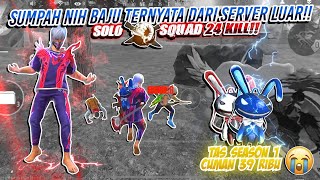 SOLO VS SQUAD 24KILL SUPER LINCAH AGRESIF ANTI KAKU!! REVIEW TAS SEASON 1 CUMAN 39 RIBU😭