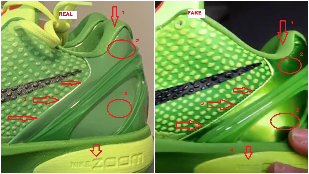 Real Vs Fake Nike kobe 6 Grinch & Where To Buy Legit Pairs - YouTube