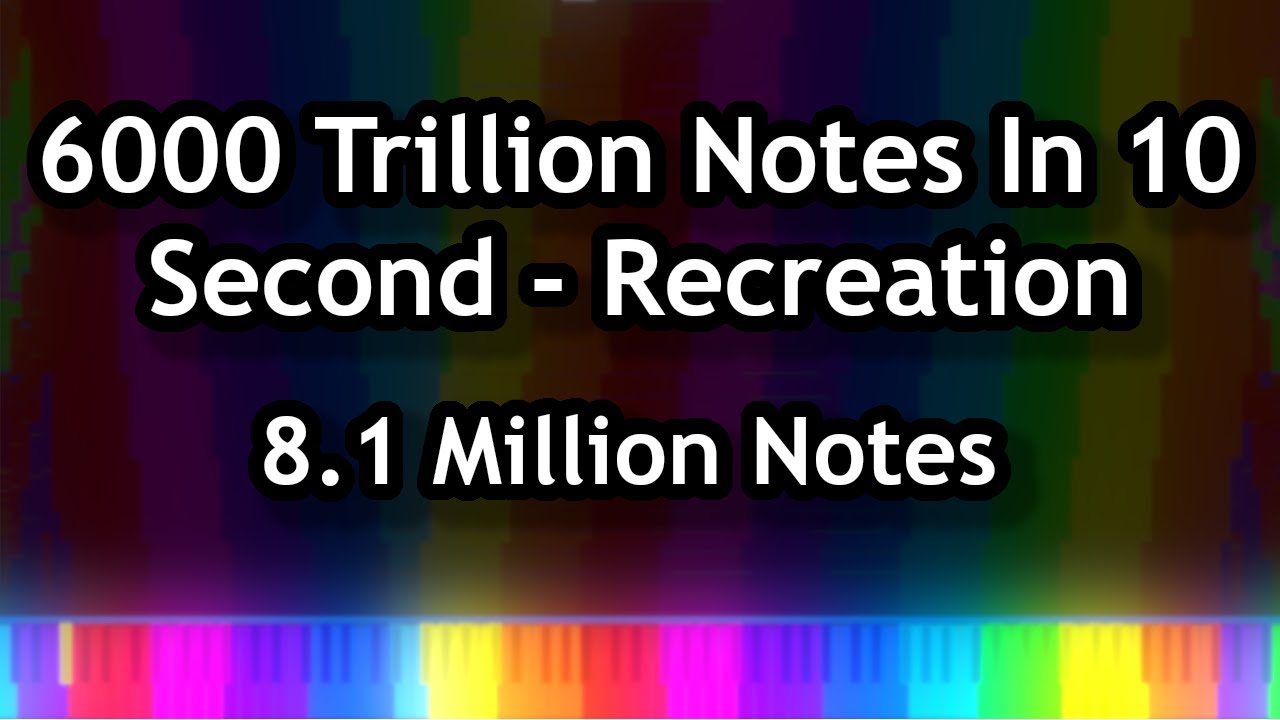 [Black MIDI] 6000 Trillion Notes In 10 Seconds | 8.1 Million Notes ...