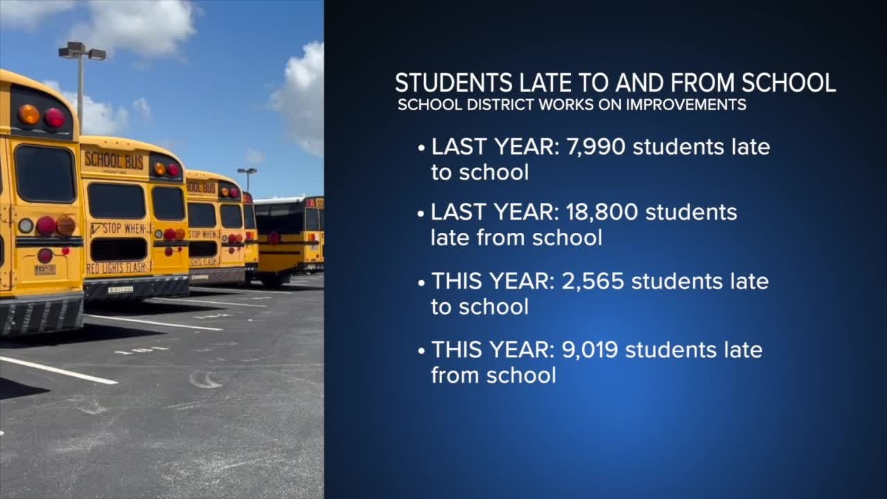 Lee County schools cut late bus arrivals in half with schedule changes