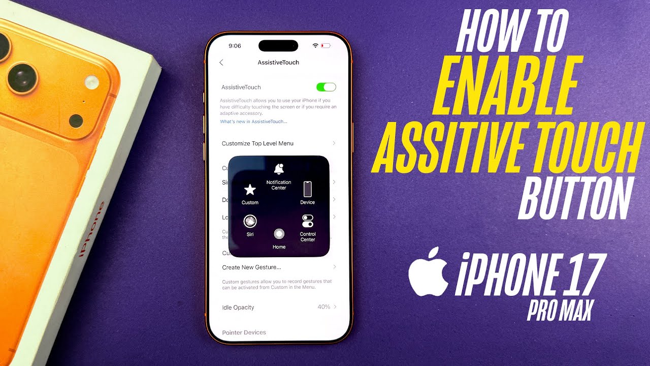 iPhone 17/Pro/Max - How To Enable Assistive Touch Button - YouTube