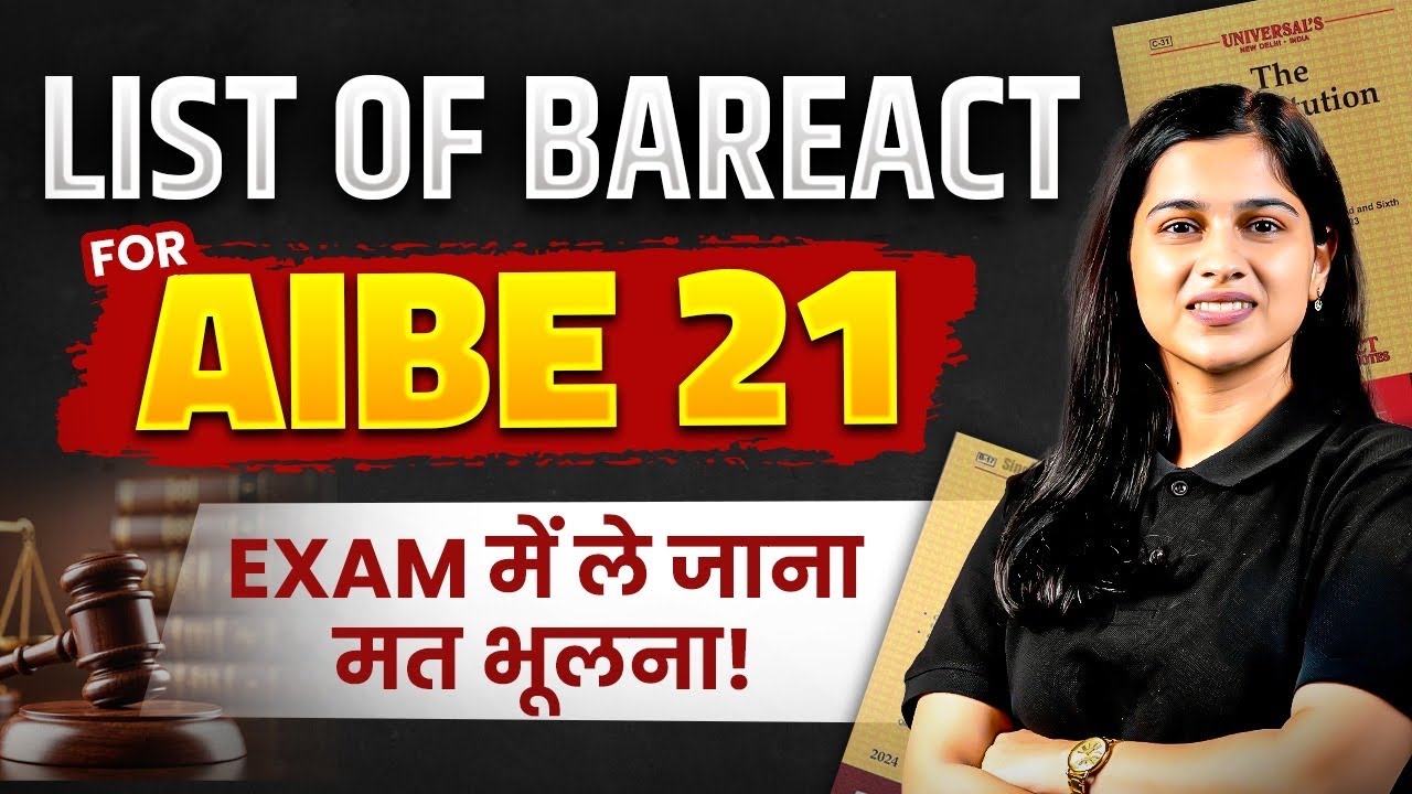 Which Bare Acts to carry for AIBE 21? | Deeksha Choudhary