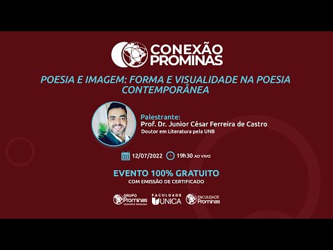 Poesia e imagem: forma e visualidade na poesia contemporânea - com Dr. Junior César Ferreira Castro