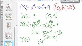 Extrema; increasing, decreasing intervals using the first derivative