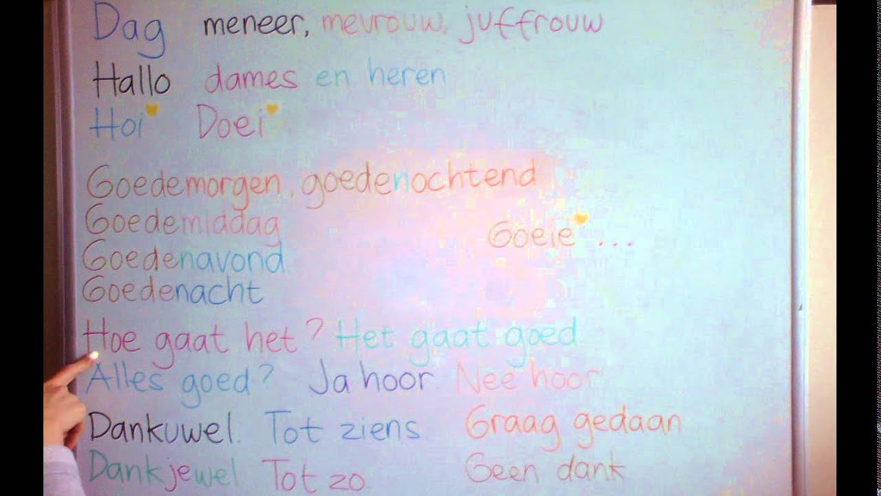 BELAJAR BAHASA BELANDA #20 HALO APA KABAR? TERIMA KASIH - YouTube
