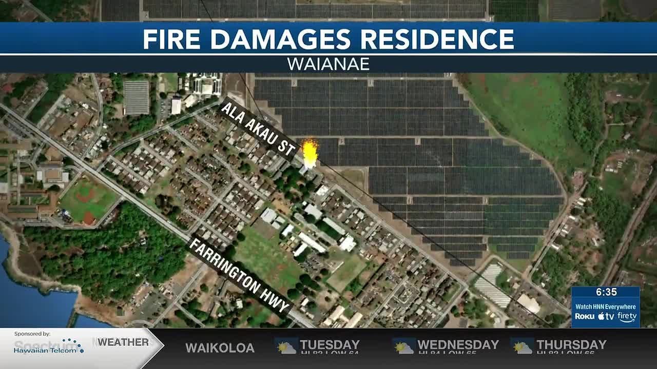 Arson investigation underway after Waianae fire displaces residents ...