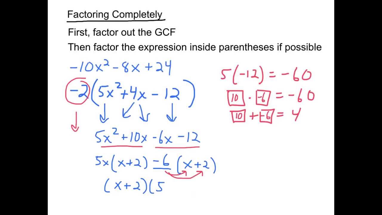 6.4: Factoring Polynomials - YouTube
