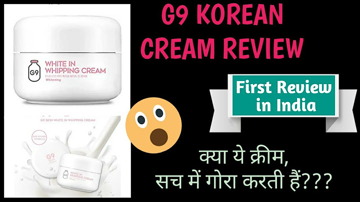 White in moisture cream g9 review