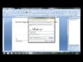 How to Attach Digital Signature in MS Word 2007 Document