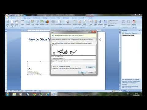 how to insert digital signature in word