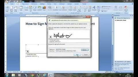 How to Attach Digital Signature in MS Word 2007 Document