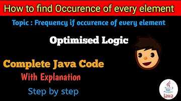 How to find frequency of occurrence of each and every element inside given array