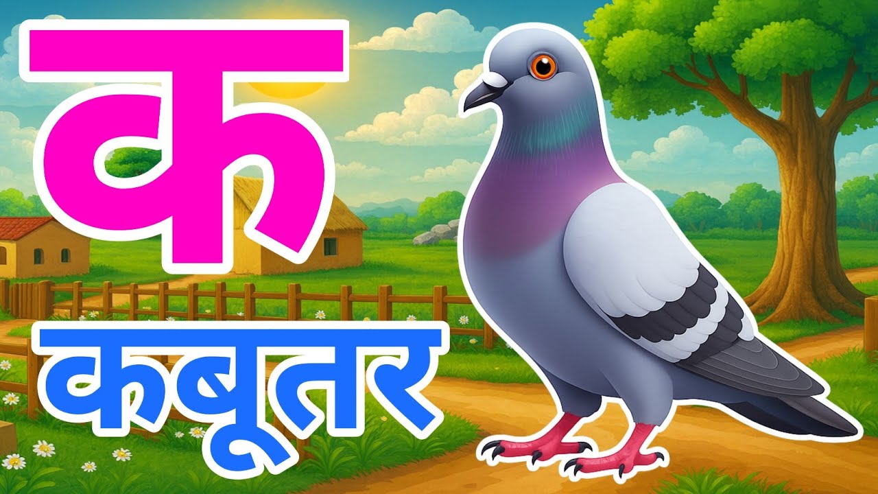 क से कबूतर, अ से अनार a se anaar k se kabutar I Hindi varnmala I ABCD क से कबूतर अ से अनार, for kids