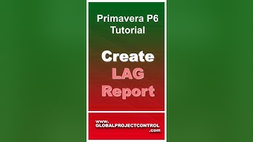 🔴 How to create a project Lag and Lead Report in Primavera P6?