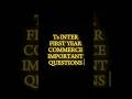 Inter First Year Important Questions For Commerce Exam Supplementary Preparation #shorts  #viral
