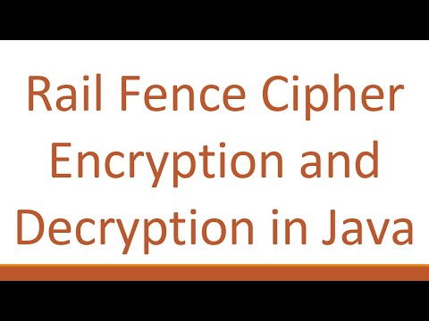 Rail Fence Cipher Encryption and Decryption in Java