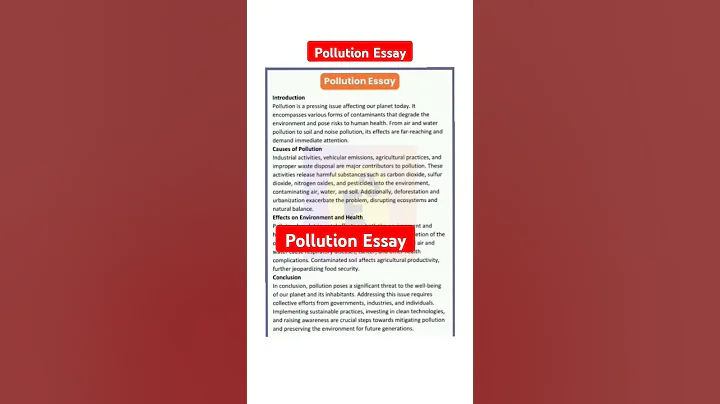 🔴 Essay On Pollution | Essay On Pollution In English | Pollution Essay