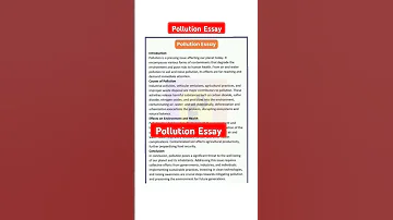 Essay On Pollution Essay On Pollution In English Pollution Essay 