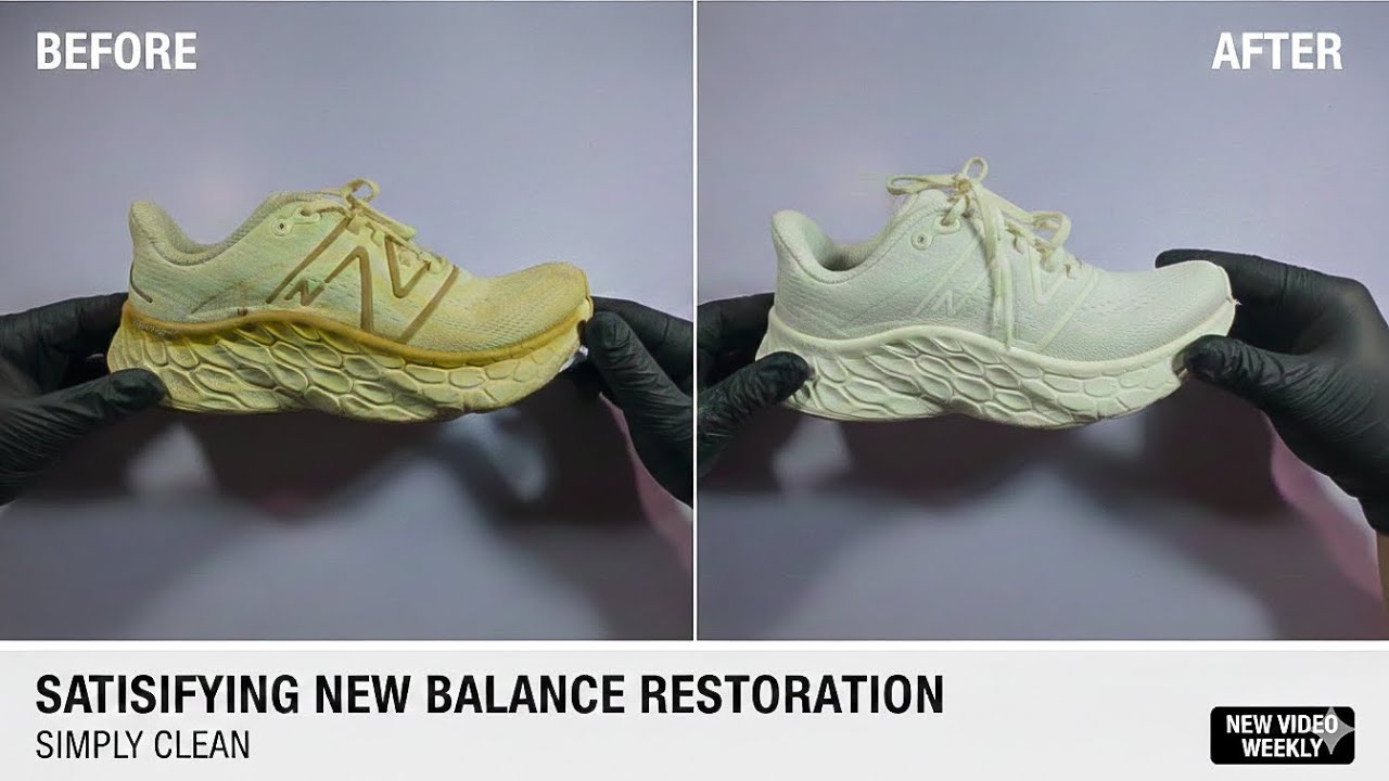Deep Cleaning Dirty White New Balance Sneakers | $185 Satisfying Restoration