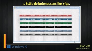Estilo de botones sencillos | Visual FoxPro