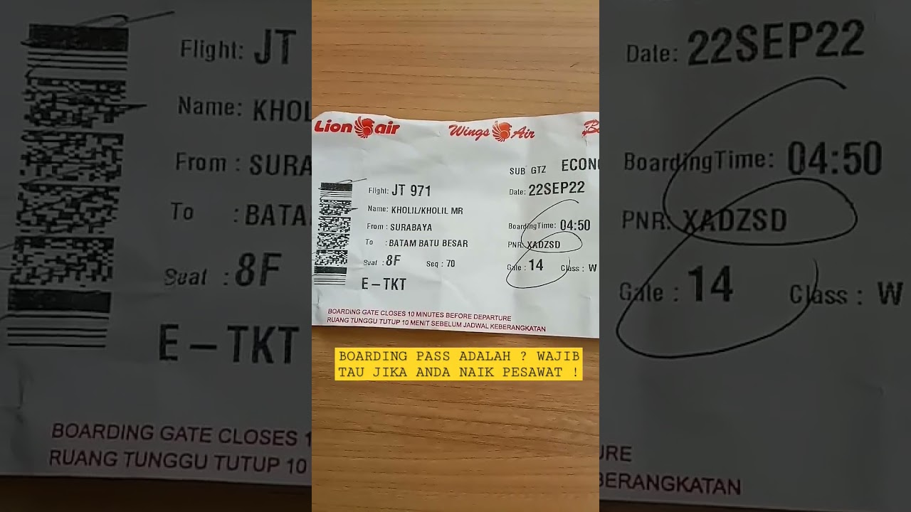 BAGUS TRAVEL 085648405275 !! MUST KNOW?! BOARDING PASS IN FLIGHTS? THIS!
