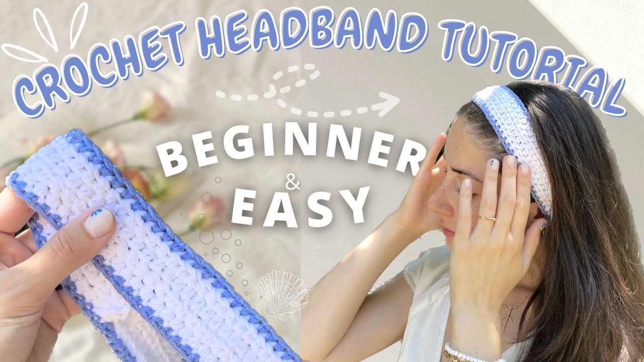 How To Crochet Easy Headband Tutorial (Beginner + Fast)